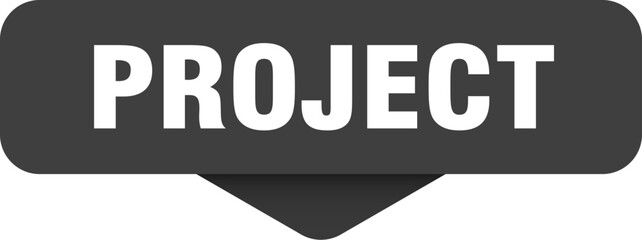 project sticker. project sign on transparent background