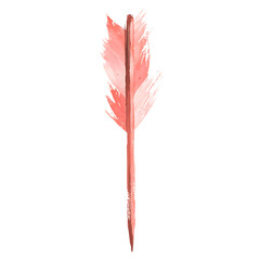 Artistic Arrow with Creative Brush Strokes in Soft Isolated on Transparent Background