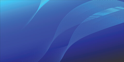 Blue gradient mesh abstract background with wavy blended lines nice for wallpaper or banner