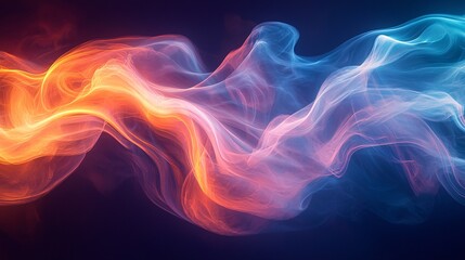 Fototapeta premium Flowing flame and frost effects