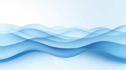 Obraz premium Abstract design of gentle, flowing blue waves.