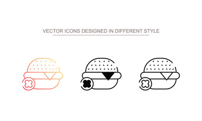 No junk food icon design with white background stock illustration