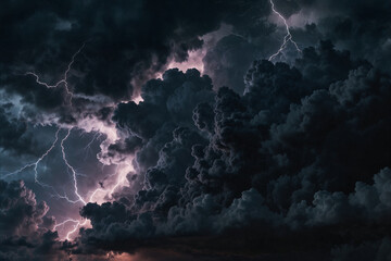 雷と黒雲と空中放電