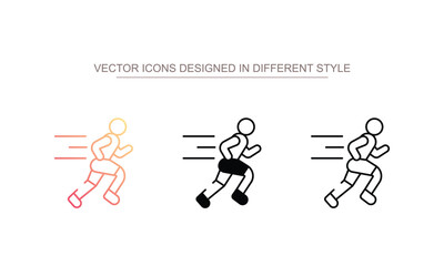 Running icon design with white background stock illustration