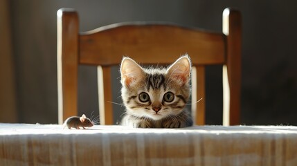 Cat Hiding Behind Chair | Funny Cat Pictures | Cute Kitten