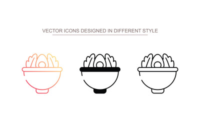 Salad icon design with white background stock illustration
