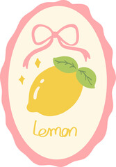 Cottagecore Farmhouse Lemon clipart