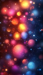 Obraz premium Abstract colorful bokeh lights background. Possible use design element