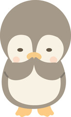 Cute Penguin Bowing and Saying Sorry cartoon