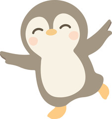 Illustration of Penguin Dance Cartoon animal
