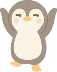 Happy Dancing Penguin Clipart Design animal