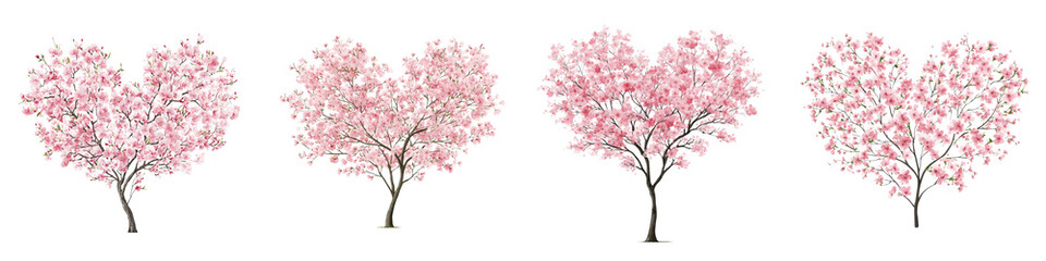 Fototapeta premium Delicate pink blossom trees in spring