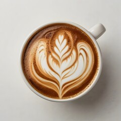 Cup of coffee with latte art