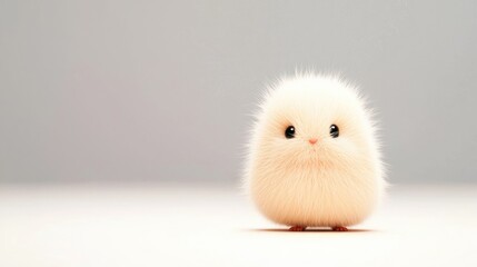 Fuzzy Chick Creature with Big Eyes