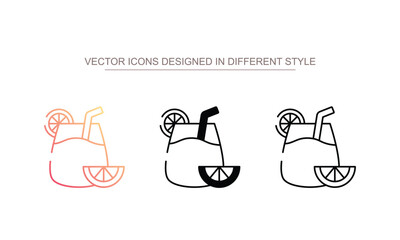 Orange Drink icon design with white background stock illustration