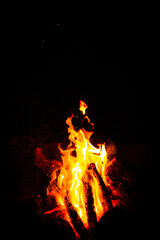 fire in the fireplace