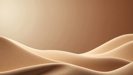 Obraz premium Abstract Sand Dunes Landscape with Smooth Curves and Neutral Tones