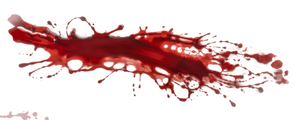 blood splatter isolated on transparent background.