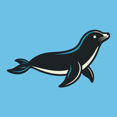 Obraz premium vector illustration of a whale
