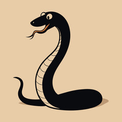 black snake vector illustration
