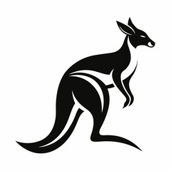 kangaroo silhouette vector illustration