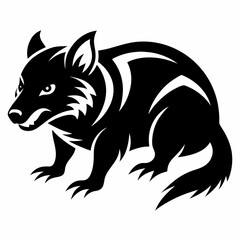 black and white wolf