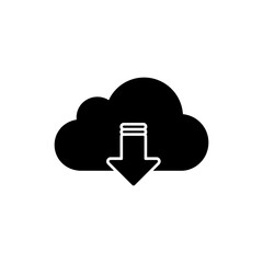 Cloud with Falling Arrow Symbol