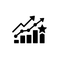 Goal Arrow with Chart Line and Star