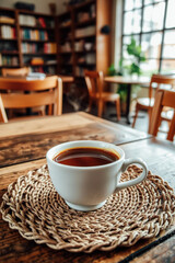 Warm Coffee in a Cozy Coffee Shop