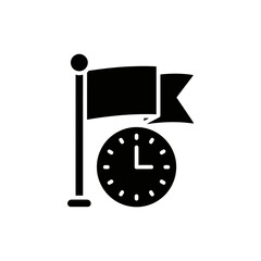 Clock Combined with Flag for Deadline and Goal Management