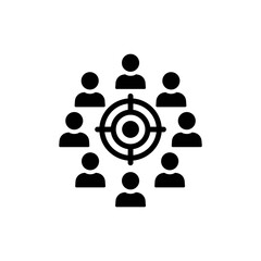 Group Around Target Representing Team Achievement and Goal Setting