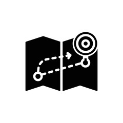 Roadmap with Goal Post Representing Target Achievement and Business Growth