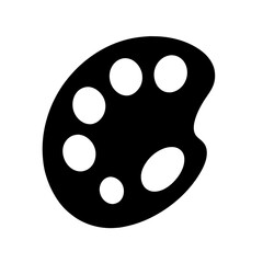 Artistic palette silhouette vector, artist palette design