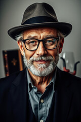 Distinguished Senior Man in Elegant Attire