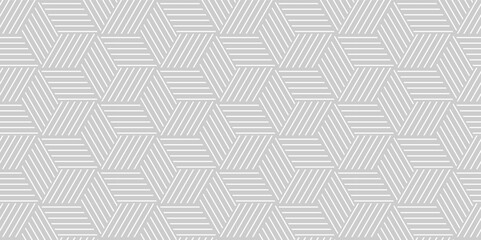 Vector geometric diagonal fabric waves seamless line texture. Seamless pattern Abstract geometric with stripes. Gray mesh background ornament.	
