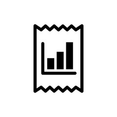Bar Graph Inside Receipt Outline for Financial Reports