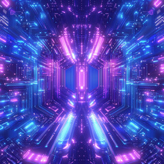 Blue and Purple technology background circuit