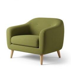 leather armchair isolated on white background