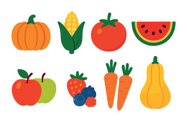 Skincare and beauty flat icons set – outline, cosmetic product symbols, moisturizing