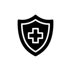 Cross Symbol on Shield for Medical and Emergency Protection