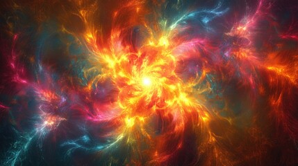 Fototapeta premium Abstract swirling cosmic explosion