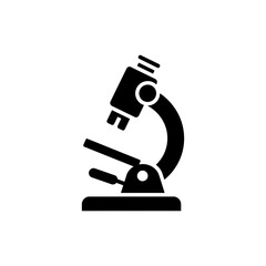 Side View of Microscope Icon for Scientific Research