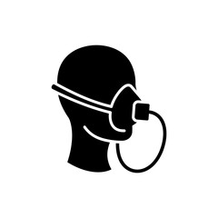 Nebulizer Mask Face Icon for Respiratory Health Treatment