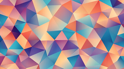 Colorful Abstract Geometric Pattern with Triangles and Soft Gradients