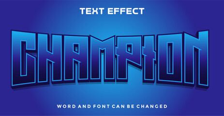Champion editable text effect
