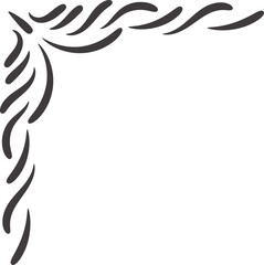 line border corner frame decoration