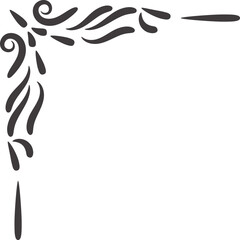 line border corner frame decoration