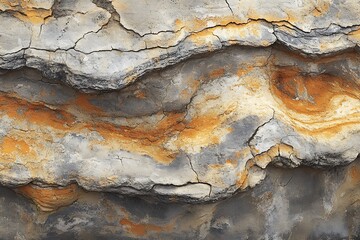Visually Striking Cracked Rocky Desert with Shadows