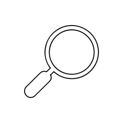 Magnifying glass icon. magnifier or loupe sign, Search symbol isolated on white background, Magnifying glass symbol