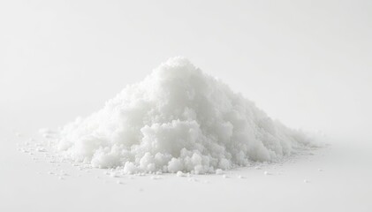 Crystalline sugar granules, pure white backdrop, baking, white background, frosting